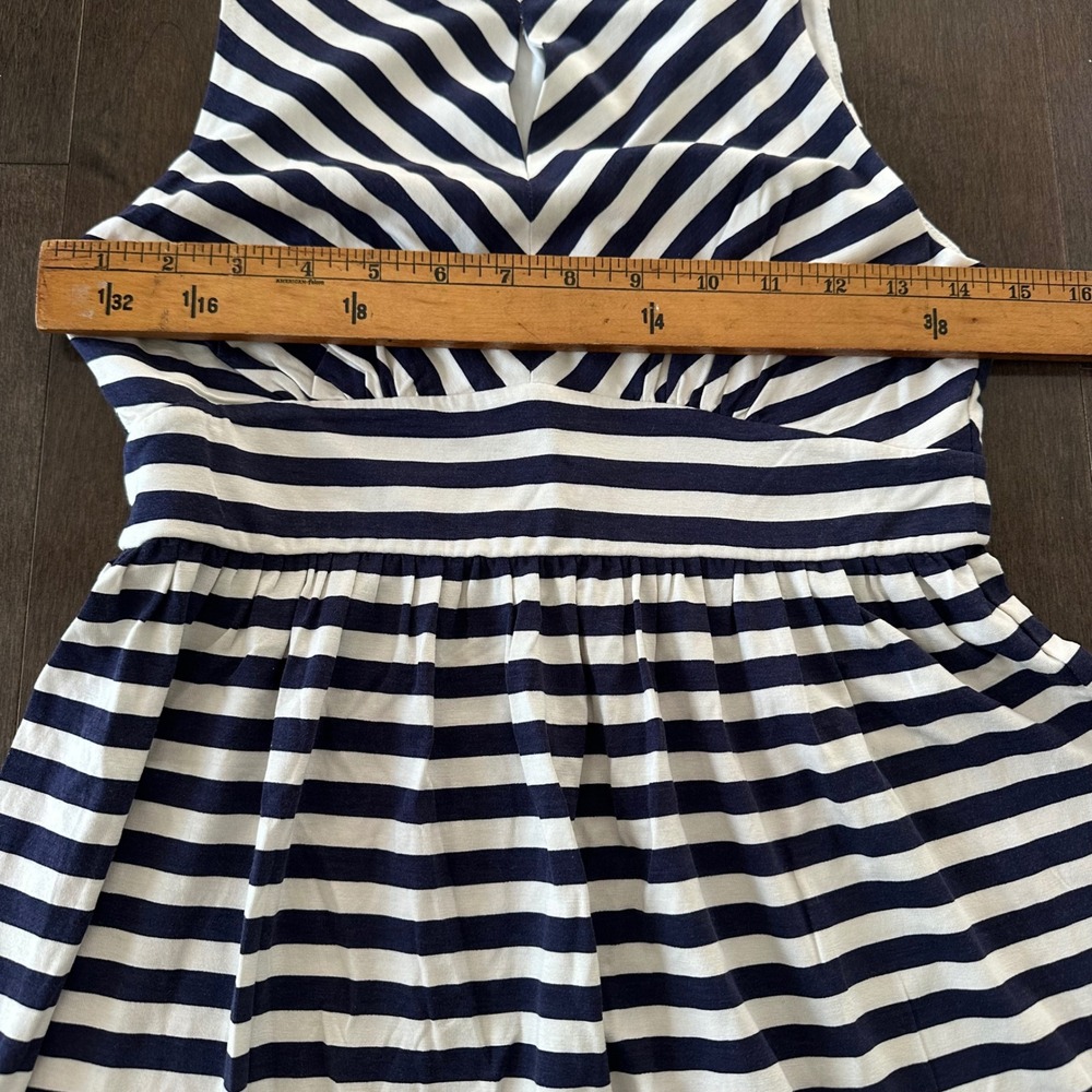 NWT Loft‎ Nautical Striped Mini Dress Coastal Vacation Preppy Navy Ivory XSP - Picture 3 of 8